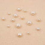 Half Drilled - White Button Pearls