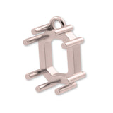 18ct Rose Gold - Emerald Prong Setting