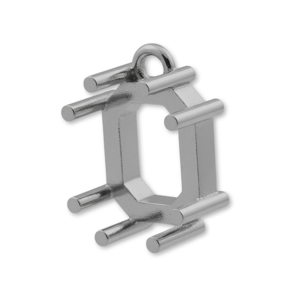 950 Platinum - Emerald Prong Setting