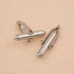 9ct White Gold - Bullet Cufflink Backs