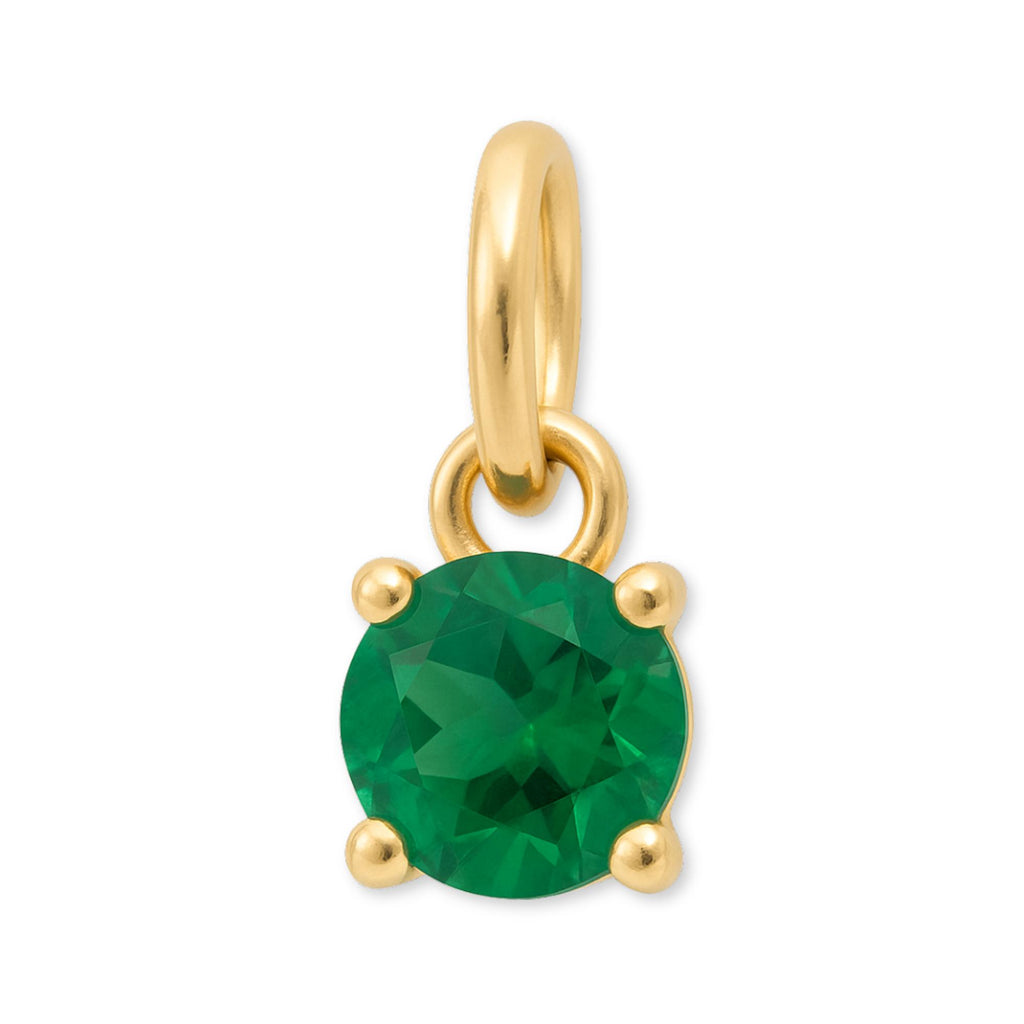 9ct Yellow Gold | Emerald - May Birthstone Charm