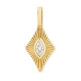 9ct Yellow Gold | 0.11ct GH/SI - Marquise Diamond Starburst Charm