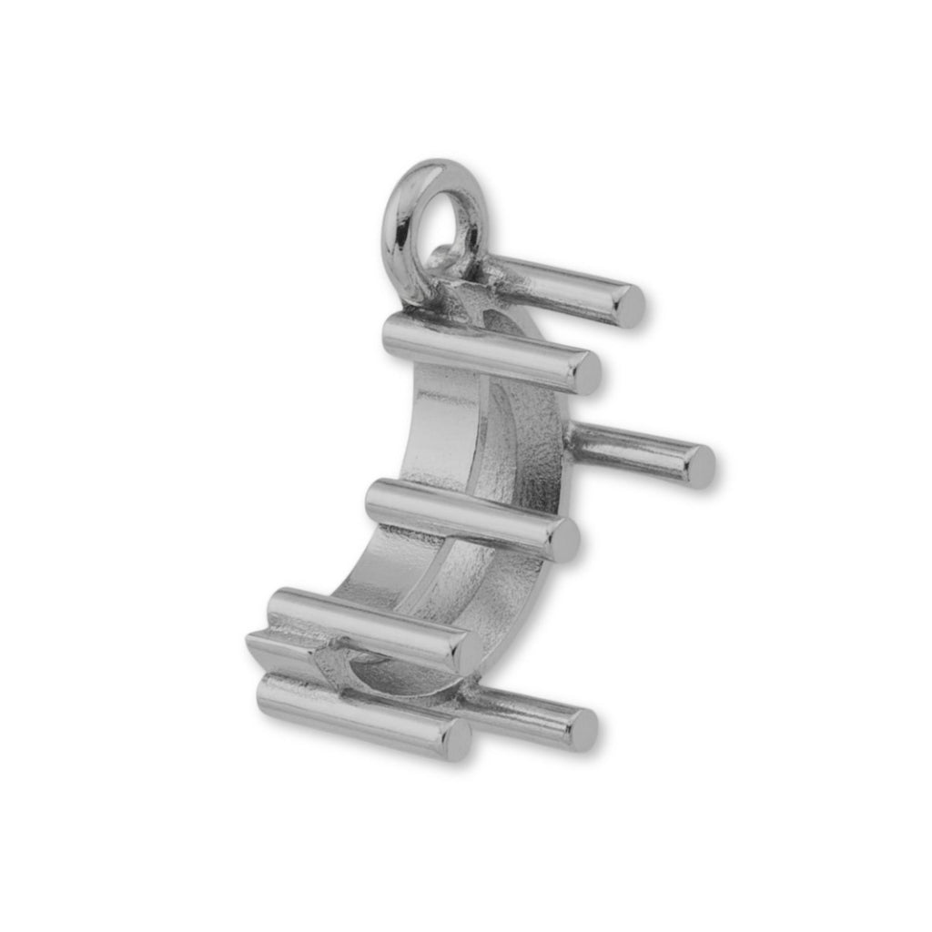 950 Platinum - Crescent Prong Setting