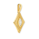 9ct Yellow Gold | 0.11ct GH/SI - Marquise Diamond Starburst Charm