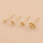 18ct Yellow Gold - Round Pearl Settings