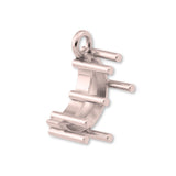 18ct Rose Gold - Crescent Prong Setting