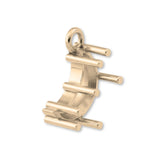 18ct Yellow Gold - Crescent Prong Setting