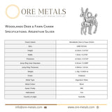 940 Argentium Silver - Woodlands Deer & Fawn Charm