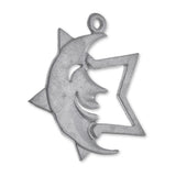 9ct White Gold - Celestial Motif Charm