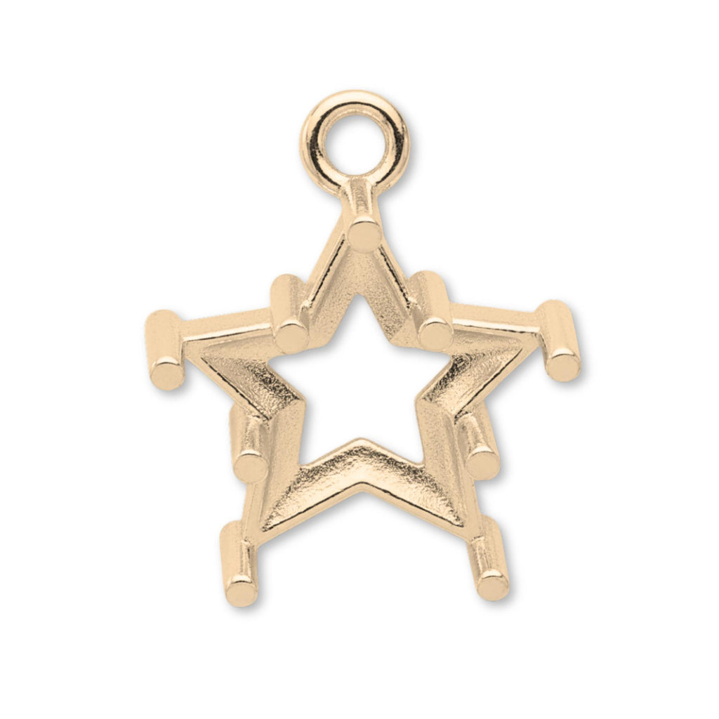 18ct Yellow Gold - Star Prong Setting