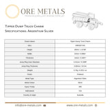 940 Argentium Silver - Tipper Dump Truck Charm