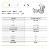 940 Argentium Silver - Horse Drawn Carriage Charm