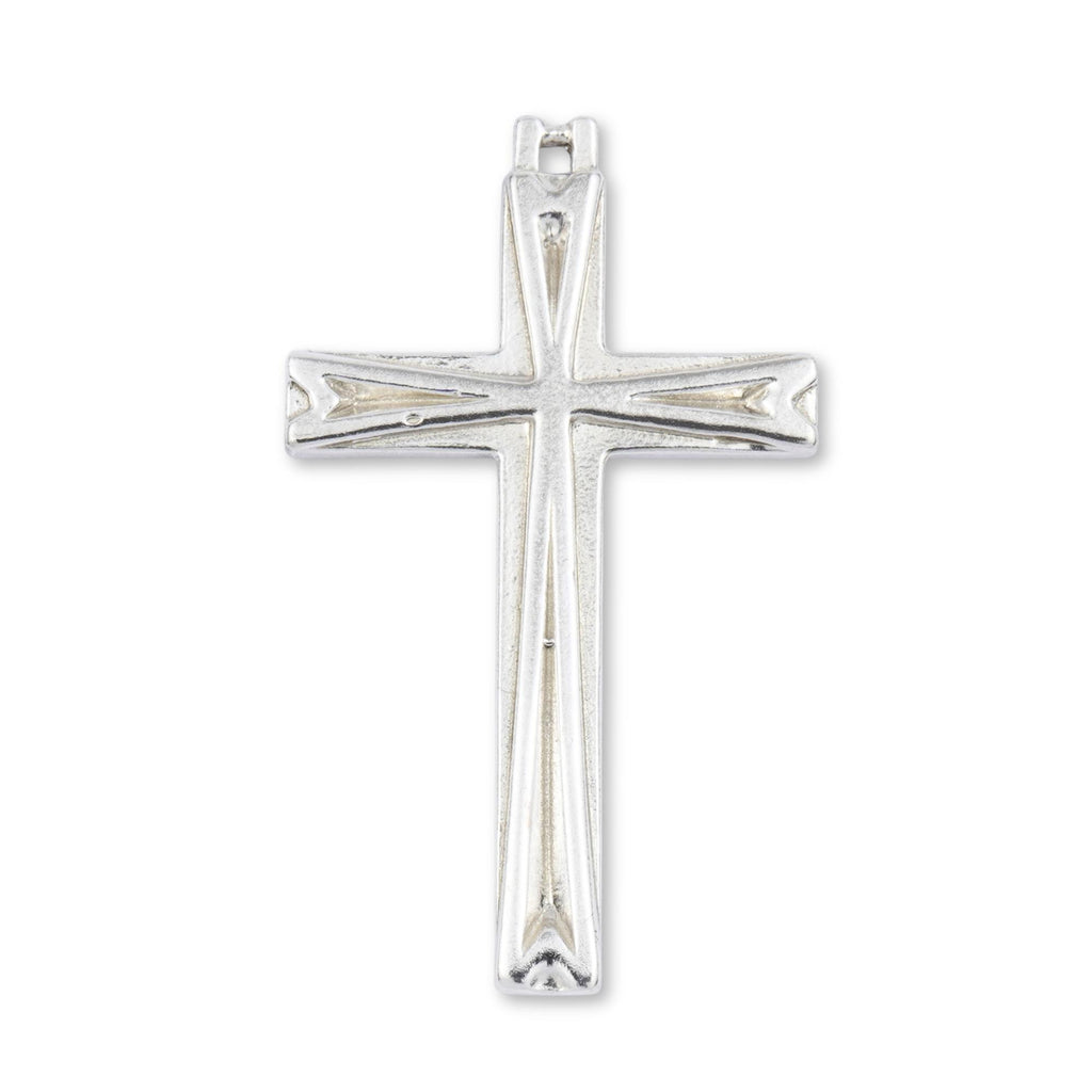 999 Pure Silver - Embossed Regal Crucifix Charm