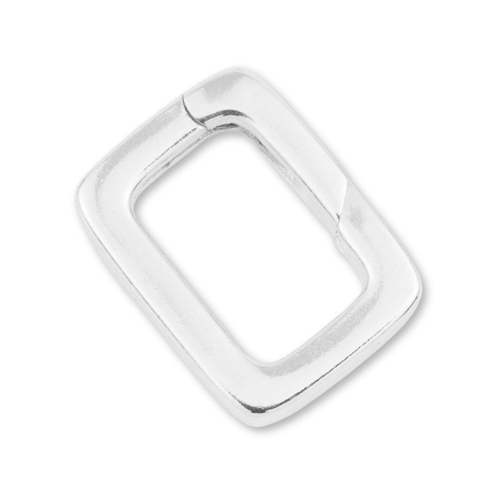925 Sterling Silver - Square Regal Paperclip Clasp