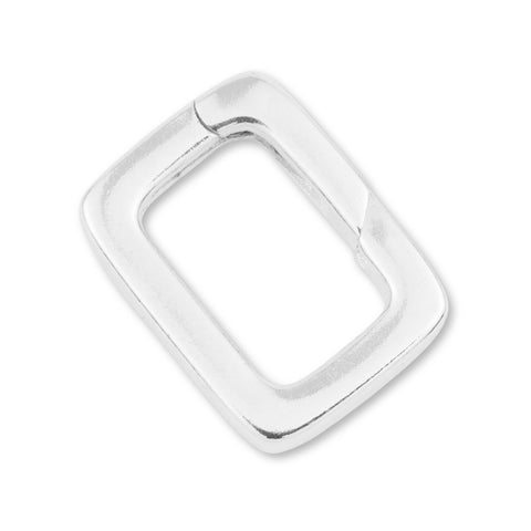 925 Sterling Silver - Square Regal Paperclip Clasp