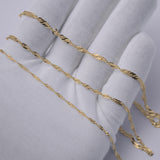 9ct Yellow Gold - Singapore Twist - Bracelet Chain