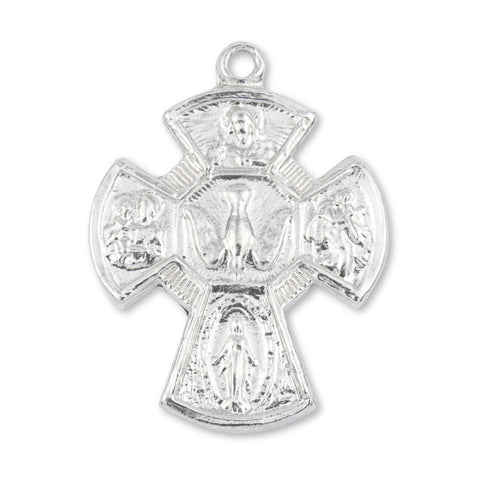 940 Argentium Silver - Five Way Catholic Crucifix Charm