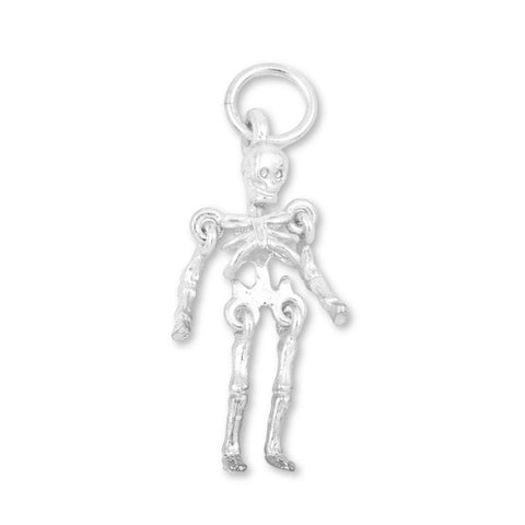940 Argentium Silver - Articulating Skeleton Charm