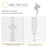 940 Argentium Silver - Whimsical Fairy Charm