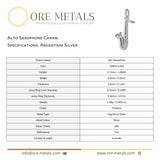 940 Argentium Silver - Alto Saxophone Charm