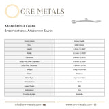 940 Argentium Silver - Kayak Paddle Charm