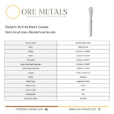 940 Argentium Silver - Ornate Butter Knife Charm