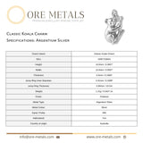 940 Argentium Silver - Classic Koala Charm