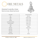 940 Argentium Silver - Openwork Filigree Bell Charm