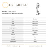 940 Argentium Silver - Vintage Candlestick Charm