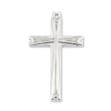 925 Sterling Silver - Embossed Regal Crucifix Charm