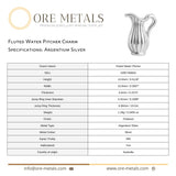 940 Argentium Silver - Fluted Water Pitcher Charm