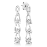 18ct White Gold - 0.27ct Natural SI/GH - Diamond Drop Earrings