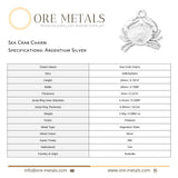 940 Argentium Silver - Sea Crab Charm