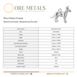 940 Argentium Silver - Wild Dingo Charm