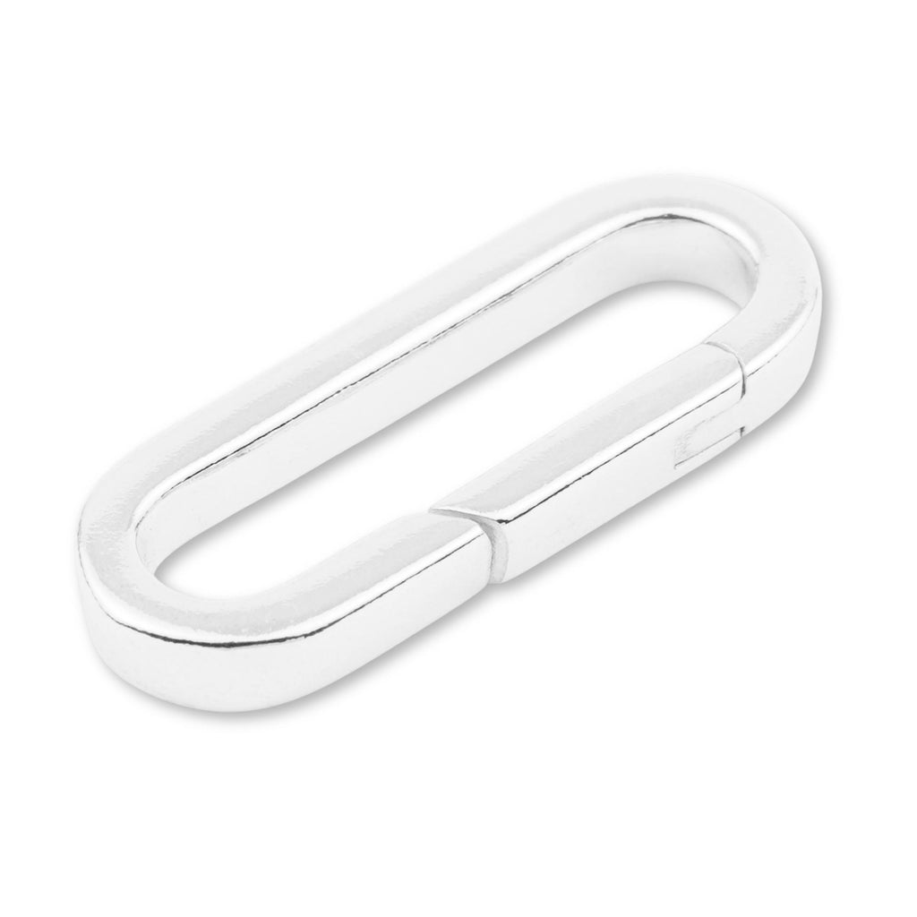 925 Sterling Silver - Long Regal Paperclip Clasp