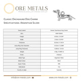 940 Argentium Silver - Classic Dachshund Dog Charm