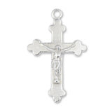 999 Pure Silver - Jesus on Budded Trefoil Crucifix Charm