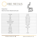 940 Argentium Silver - Forest Elk Charm