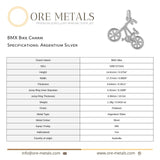 940 Argentium Silver - BMX Bike Charm