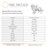 940 Argentium Silver - Bernese Mountain Dog Charm