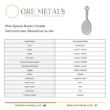 940 Argentium Silver - Mini Squash Racket Charm