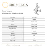 940 Argentium Silver - Flying Swallow Charm