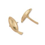 9ct Yellow Gold - Oval Cufflink Backs