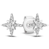 18ct White Gold - 0.10ct VS/F+ - Bethlehem Star Diamond Studs