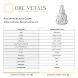 940 Argentium Silver - Meditating Buddha Charm