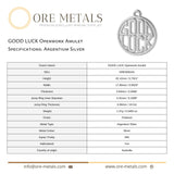940 Argentium Silver - GOOD LUCK Openwork Charm