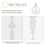 940 Argentium Silver - Openwork Peace Symbol Charm