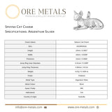 940 Argentium Silver - Sphynx Cat Charm