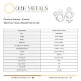 940 Argentium Silver - Gender Symbols Charm