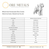 940 Argentium Silver - Miniature Schnauzer Dog Charm